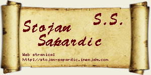 Stojan Sapardić vizit kartica